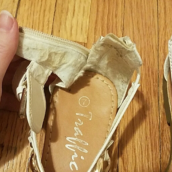 White/Gold Sandals - Picture 5 of 6